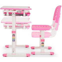 Set masa+scaun OneConcept Annika (Pink/White) Thumb