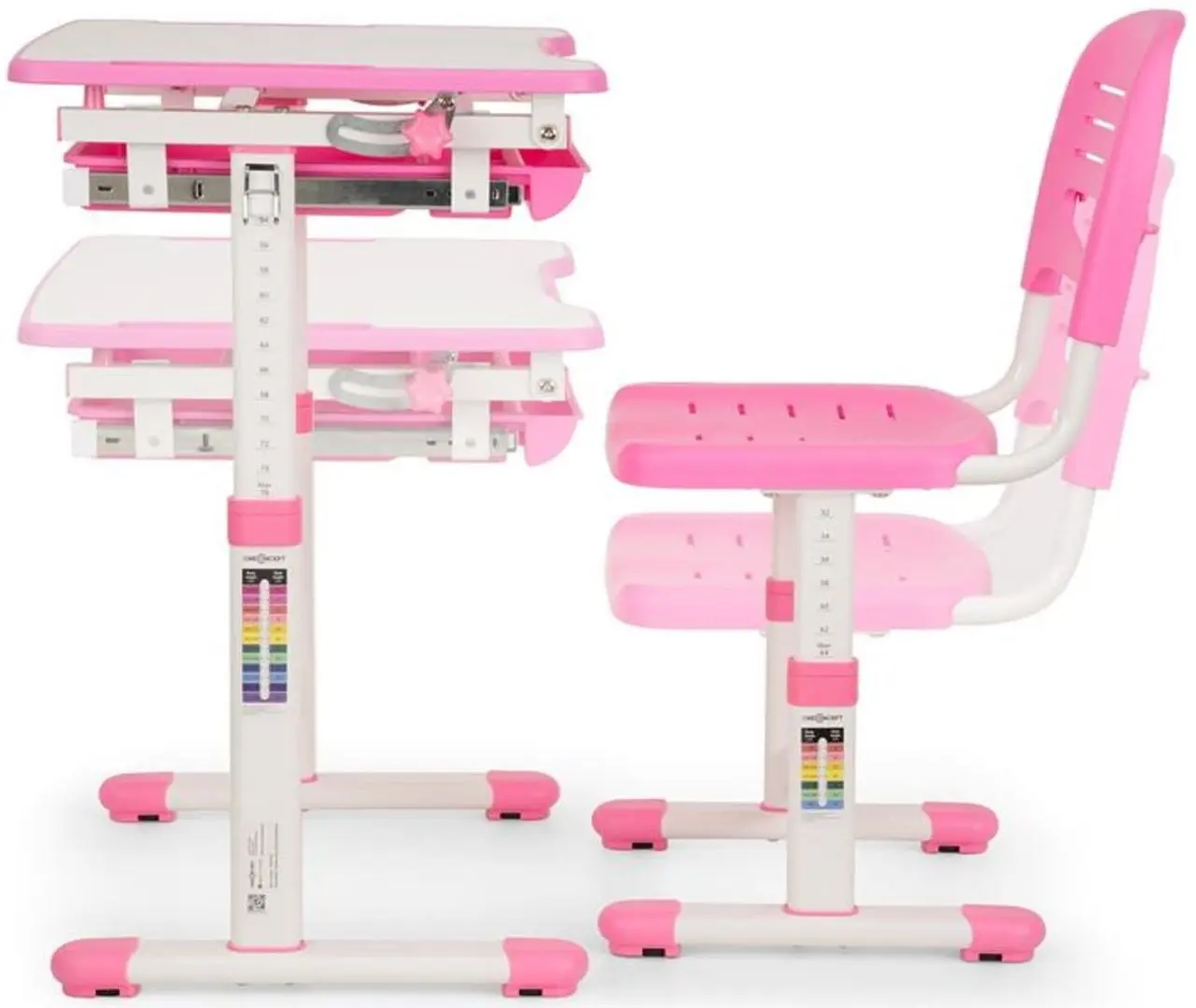 Set masa+scaun OneConcept Annika (Pink/White)