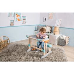 Парта со скамьей Smoby Modulo Space Desk (White/Blue) Thumb