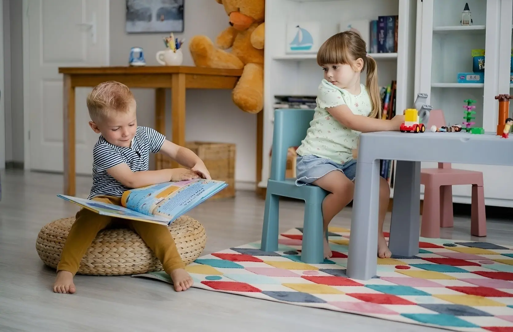 Set masuta + 2 scaune Tega Multifun Teggi TI-011-174 Komplet (Grey/Pink/Turquoise) - 2