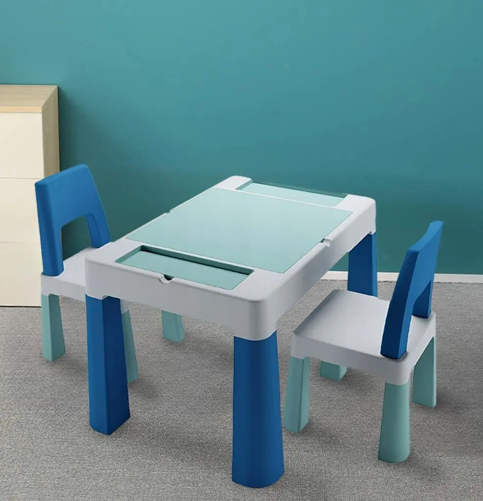 Набор столик +2 стульчика Tega Multifun Teggi TI-011-173 Komplet (Turquoise/Blue/Gray)