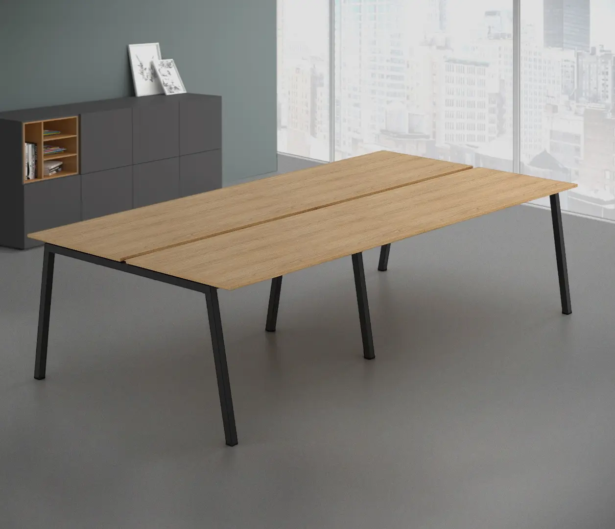 Masa pentru conferinte DP Akita 276x140 (Oak/Black)