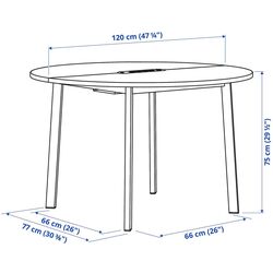 Masa pentru conferinte Ikea Mittzon 120x75 (Alb) Thumb