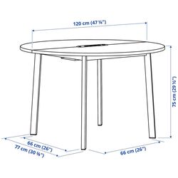 Masa pentru conferinte Ikea Mittzon 120x75 (Alb/Negru) Thumb