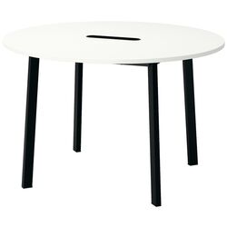 Masa pentru conferinte Ikea Mittzon 120x75 (Alb/Negru) Thumb