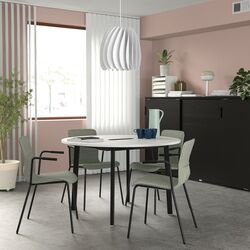 Masa pentru conferinte Ikea Mittzon 120x75 (Alb/Negru)
