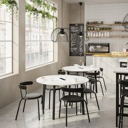 Masa pentru conferinte Ikea Mittzon 120x75 (Alb/Negru) Thumb