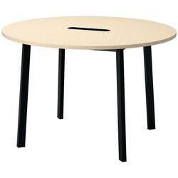 Masa pentru conferinte Ikea Mittzon 120x75 (Furnir Mesteacan/Negru) Thumb