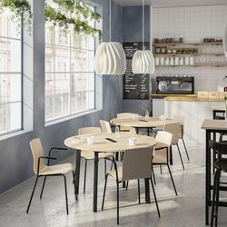 Masa pentru conferinte Ikea Mittzon 120x75 (Furnir Mesteacan/Negru) Thumb