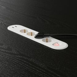 Masa pentru conferinte Ikea Mittzon 120x75 (Furnir Frasin/Vopsit Negru/Alb) Thumb