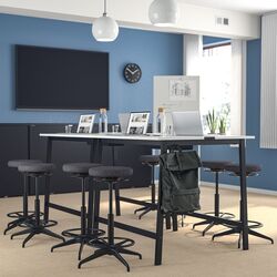 Стол для конференций Ikea Mittzon 140x108x105 (Белый/Черный) Thumb