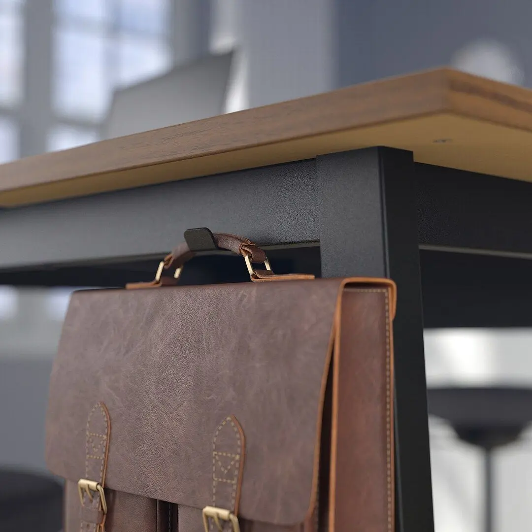 Masa pentru conferinte Ikea Mittzon 140x108x105 (Furnir Nuc/Negru)