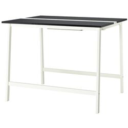 Стол для конференций Ikea Mittzon 140x108x105 (Ясеневый шпон/Черная Морилка/Белый) Thumb