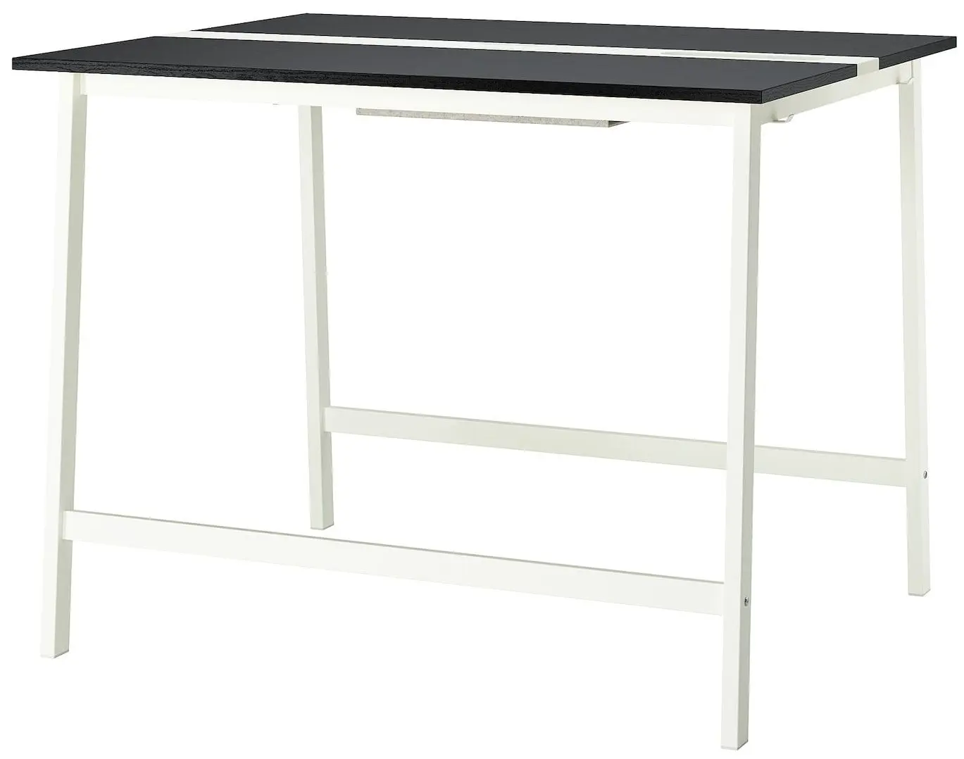 Стол для конференций Ikea Mittzon 140x108x105 (Ясеневый шпон/Черная Морилка/Белый)