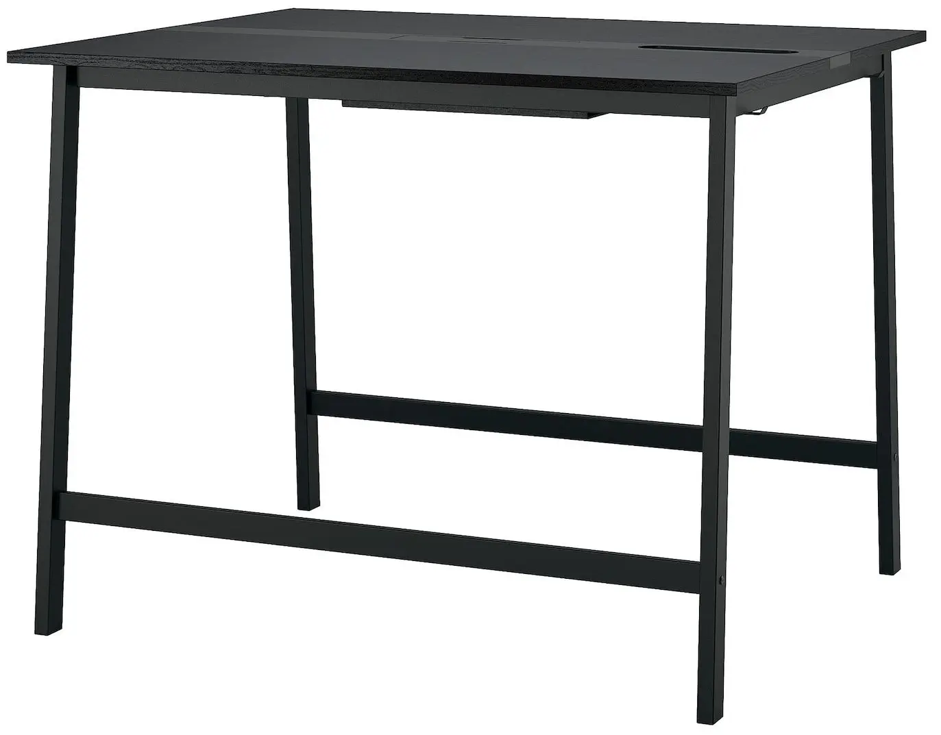Masa pentru conferinte Ikea Mittzon 140x108x105 (Furnir frasin/Negru vopsit/Negru)