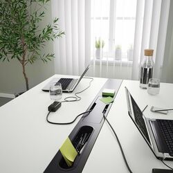 Masa pentru conferinte Ikea Mittzon 140x108x75 (Alb/Negru) Thumb