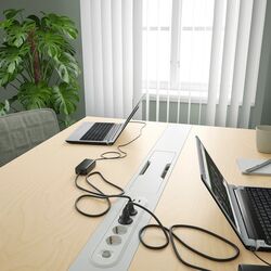 Стол для конференций Ikea Mittzon 140x108x75 (Березовый шпон/Белый) Thumb