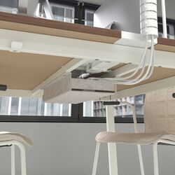 Masa pentru conferinte Ikea Mittzon 140x108x75 (Furnir nuc/Alb) Thumb