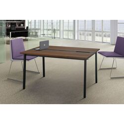 Стол для конференций Ikea Mittzon 140x108x75 (Ореховый шпон/Черный)