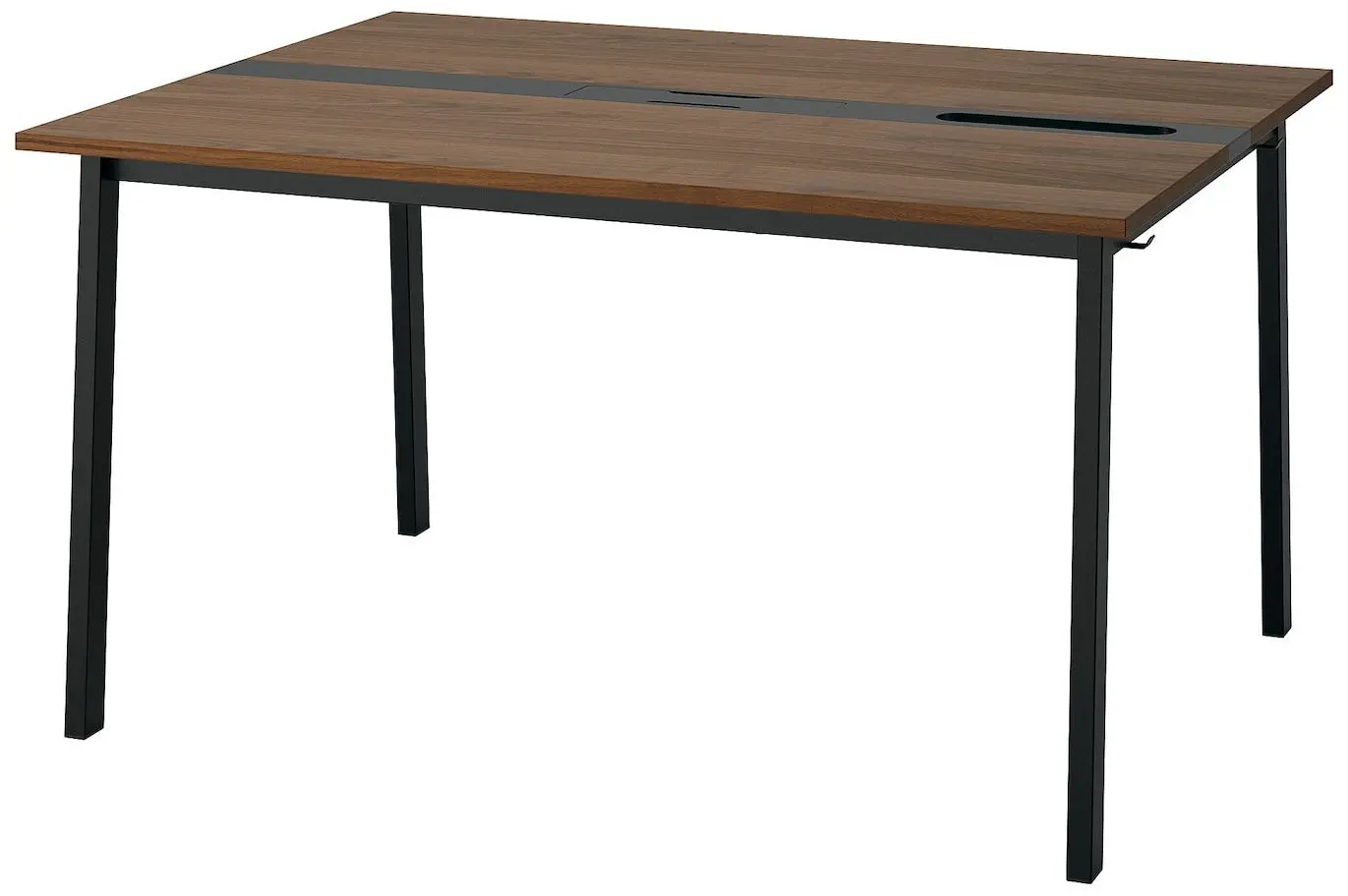 Masa pentru conferinte Ikea Mittzon 140x108x75 (Furnir nuc/Negru)