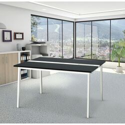 Masa pentru conferinte Ikea Mittzon 140x108x75 (Furnir Frasin/Negru vopsit/Alb)