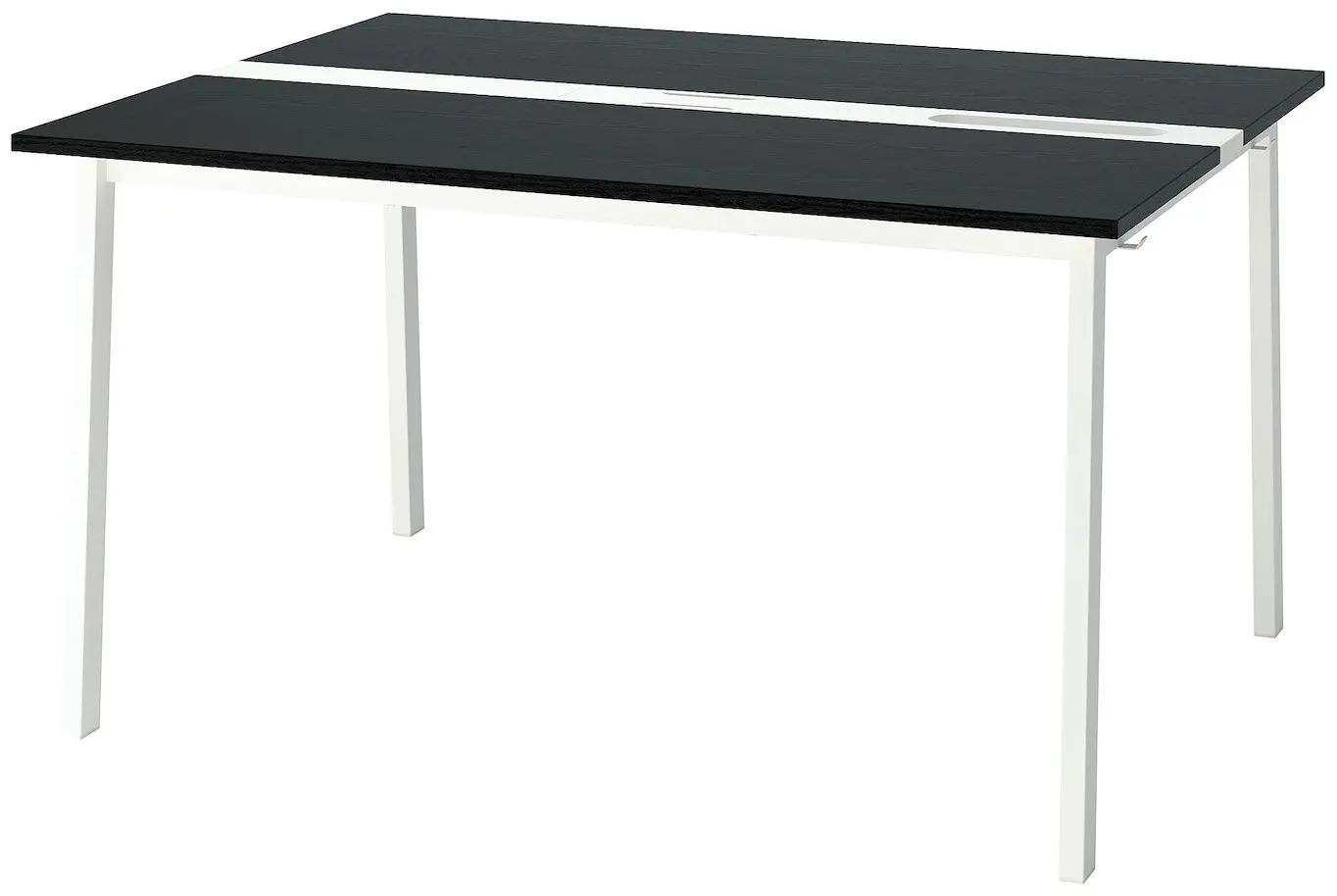 Masa pentru conferinte Ikea Mittzon 140x108x75 (Furnir Frasin/Negru vopsit/Alb)