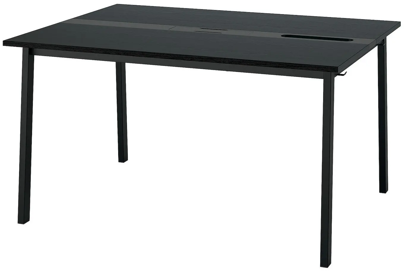 Masa pentru conferinte Ikea Mittzon 140x108x75 (Furnir frasin/Negru vopsit/Negru)