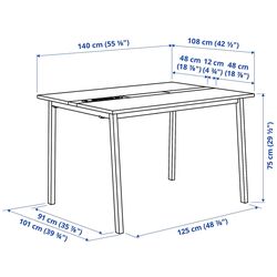 Стол для конференций Ikea Mittzon 140x108x75 (Ясеневый шпон/Черный) Thumb