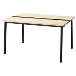 Стол для конференций Ikea Mittzon 140x108x75 (Ясеневый шпон/Черный) Thumb