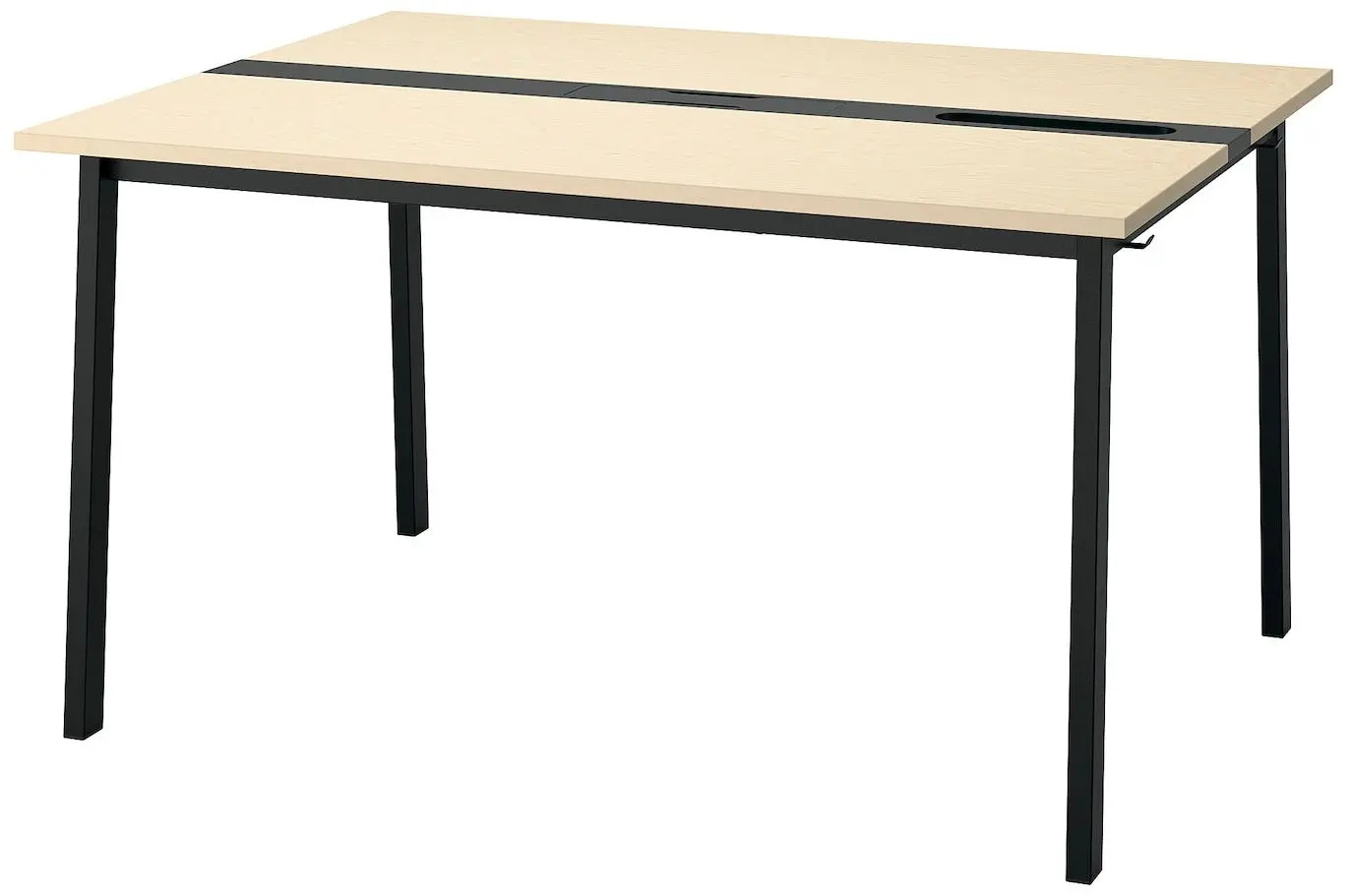 Стол для конференций Ikea Mittzon 140x108x75 (Ясеневый шпон/Черный) - 4