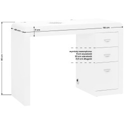 Masa manichiură cu aspirator Activeshop 312 141617 Left (White) Thumb