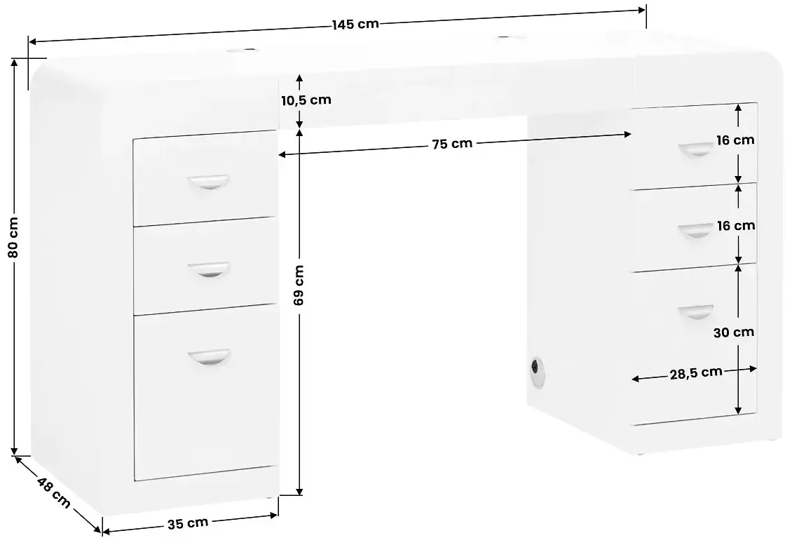 Стол маникюрный Activeshop 314 149694 (White)