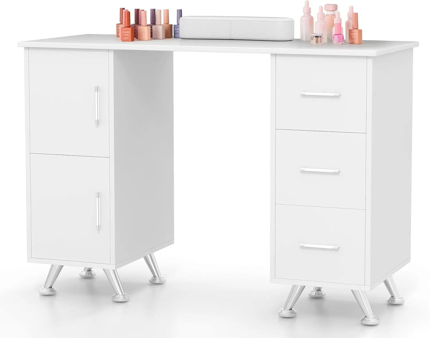 Masa manichiură Costway HB88758WH (White) - 2