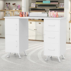 Masa manichiură Costway HB88758WH (White)