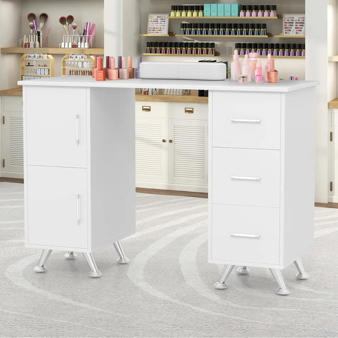 Masa manichiură Costway HB88758WH (White)