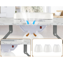 Masa de manichiura pliabila Costway HB87880DE-WH (White/Grey) Thumb