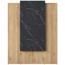 Birou de receptie Mirage Meble MA101 2925 (Walnut/Black Marble) Thumb