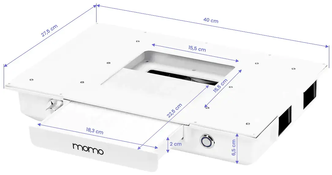 Стол маникюрный Momo 04-BL 151040 (White/Black)
