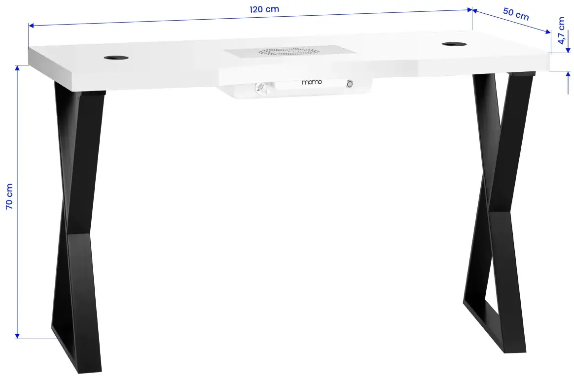 Стол маникюрный Momo 04-BL 151040 (White/Black)