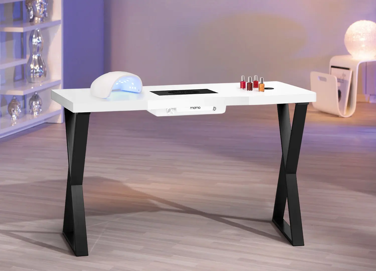 Стол маникюрный Momo 04-BL 151040 (White/Black)
