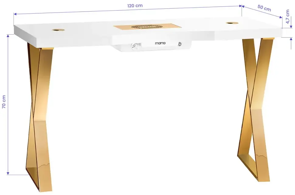Masa de manichiura Momo 04-GL 151038 (White/Gold)