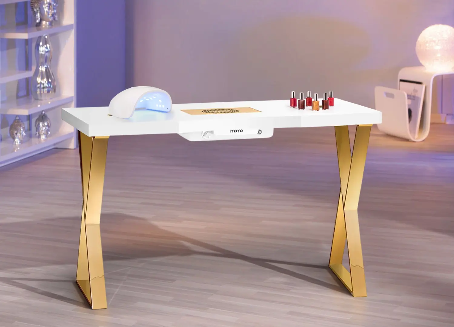 Masa de manichiura Momo 04-GL 151038 (White/Gold)