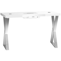 Стол маникюрный с вытяжкой Momo 04-SL 151039 (White/Chrome) Thumb
