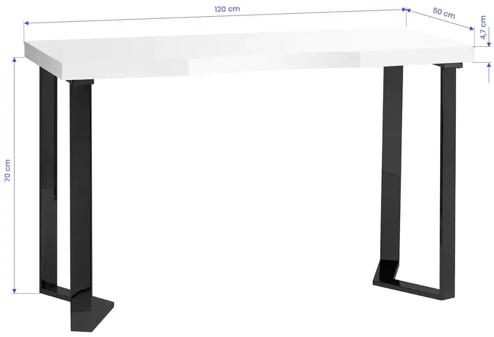 Masa de manichiura Momo 05-BL 154458 (White/Black)