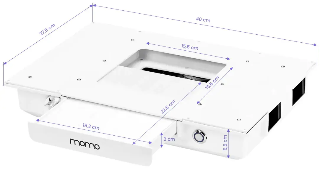 Masa de manichiura Momo 05-BL 154459 (White/Black)