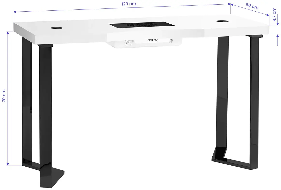 Masa de manichiura Momo 05-BL 154459 (White/Black)