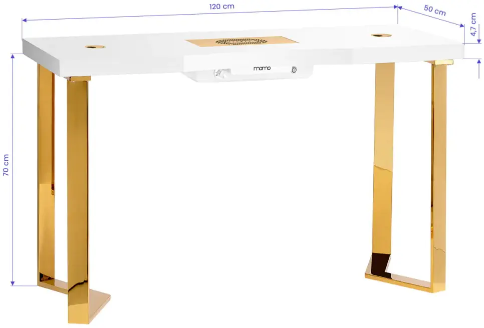 Masa de manichiura Momo 05-GL 151048 (White/Gold)