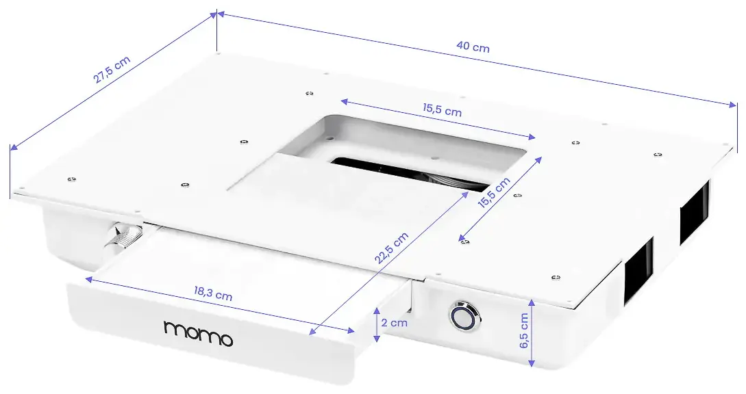 Masa de manichiura Momo 05-SL 151049 (White/Silver)