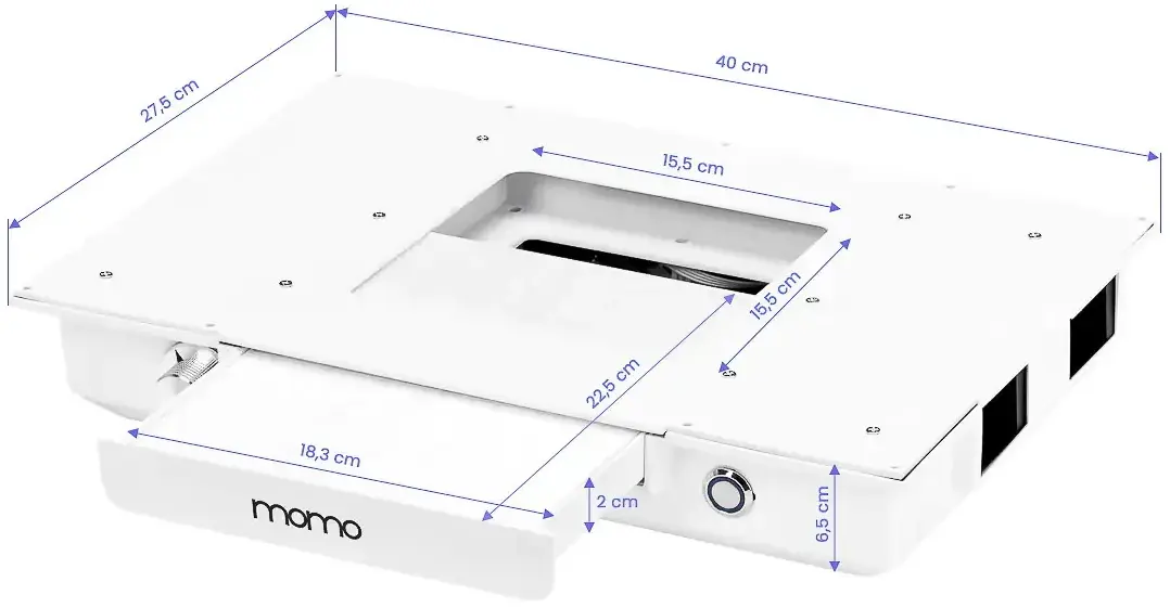 Стол маникюрный с вытяжкой Momo L01 151026 (White) - 3