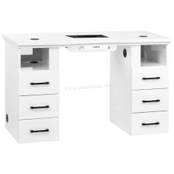 Стол маникюрный с вытяжкой Momo L01 151026 (White)